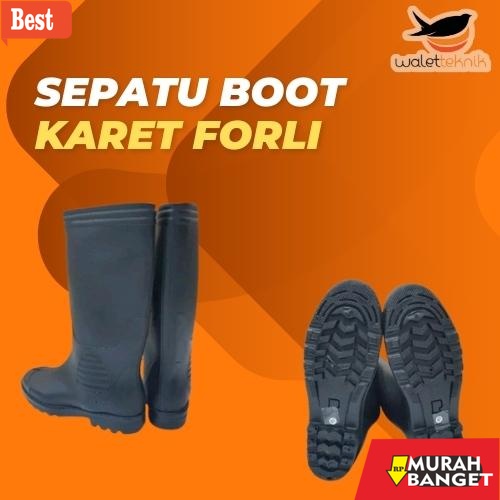 Boot pria terbaru- Sepatu Boot Karet Forli Boat Tahan Air