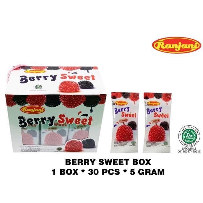 

PERMEN GUMMY RANJANI BERRY SWEET 1 BOX isi 30 pcs x @5gr ORIGINAL