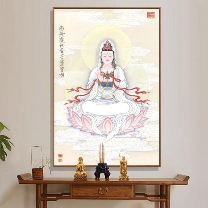 lukisan dewi kwan im porselain diamond 5D 40x60cm