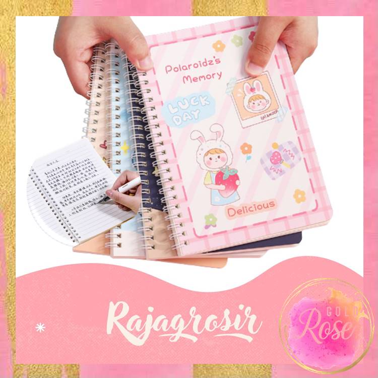 

ℛ - S5908 Notebook Ring Motif Random A5 / Buku Tulis Sekolah Isi 60 Lembar / Buku Catatan / Buku Diary / Buku Tulis Random