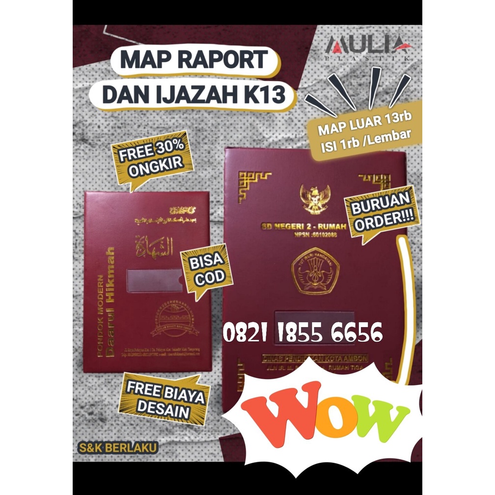 

Sampul Map Raport Ijazah K13