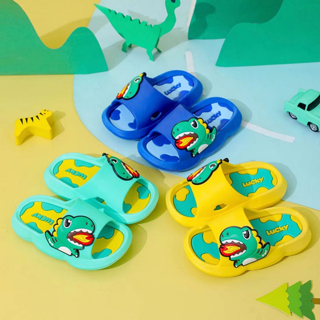 PROMO 6.6 IMPORT Kakimanis B345 Sandal Dinosaurus Cute Sandal Anak Laki Laki Perempuan Kekinian Send