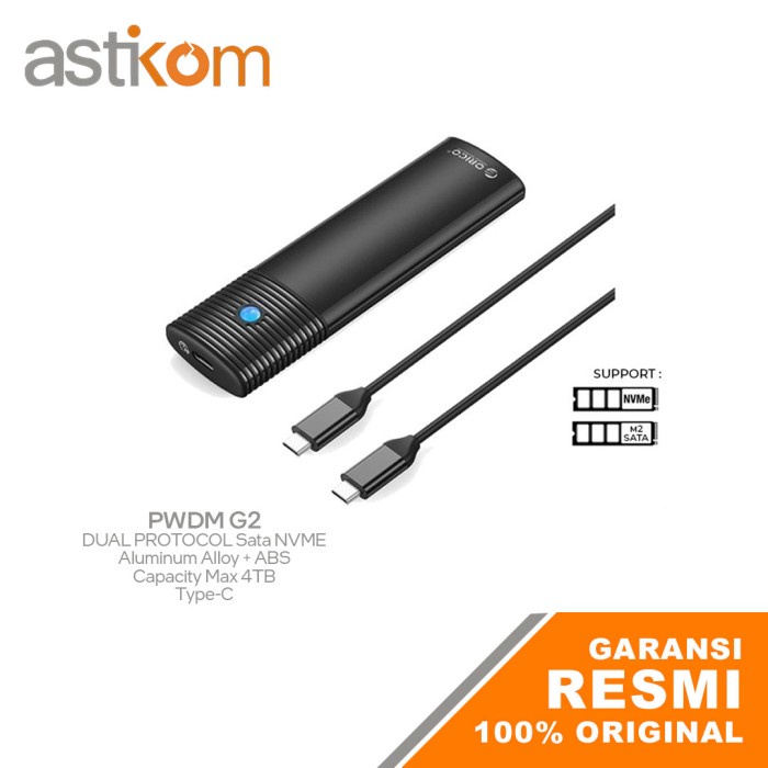 SSD Enclosure Orico M.2 NVME PWDM2-G2-BK-EP Black