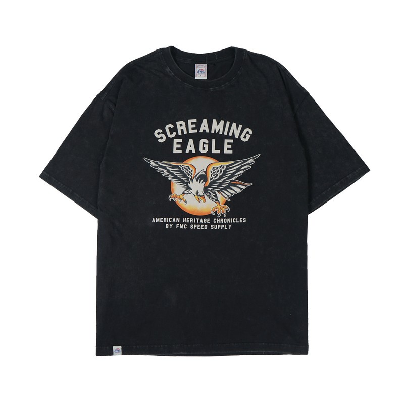 [ORI] 3Second Kaos Pria FMC Kaos Pria Lengan Pendek Aging Eagle American Desain Keren T Shirt Baju A