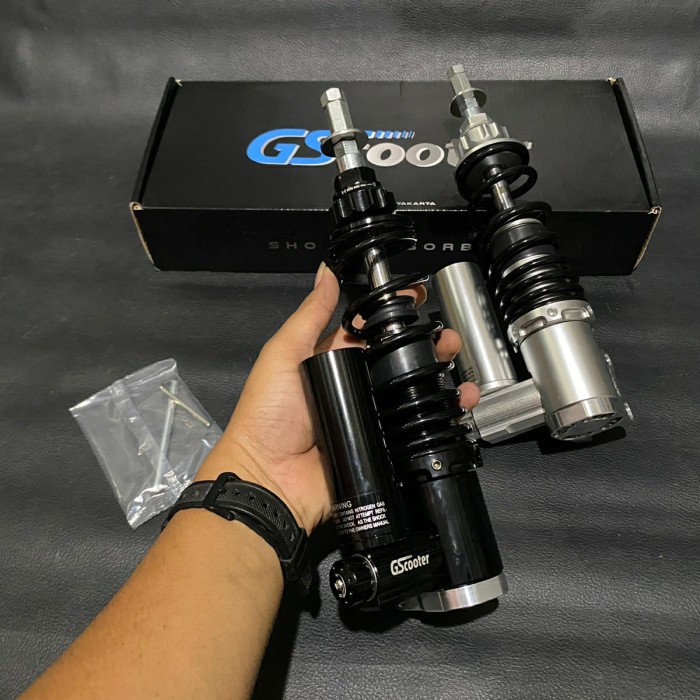 Part Vespa Shockbreaker shock shok sok tabung depan vespa px gs scooter htm poles - Hitam Kapten Sco