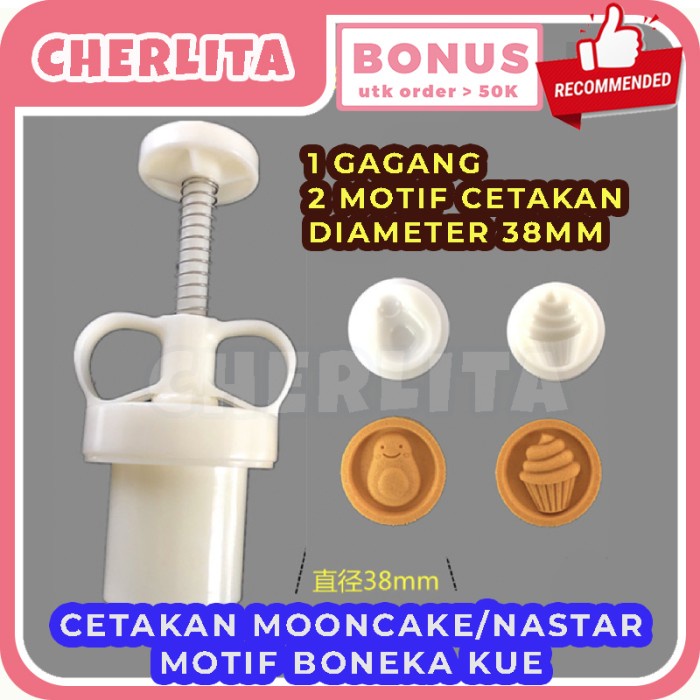 Cetakan Mooncake Nastar Kue Kering Cookies Motif Lucu Premium