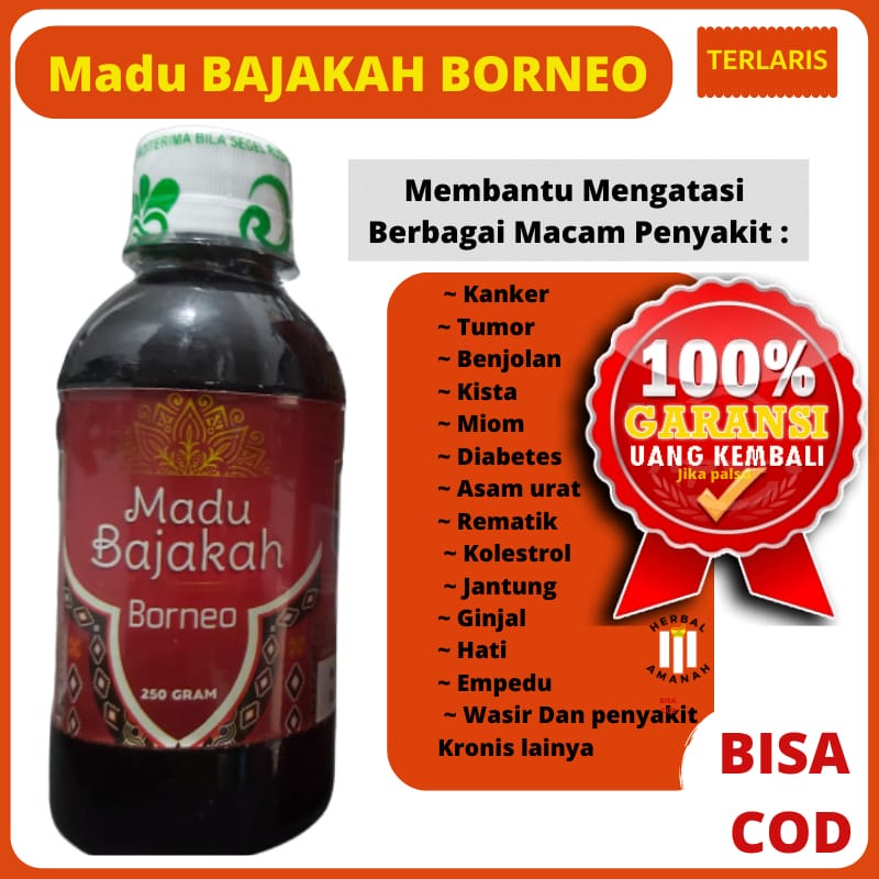 

MADU BAJAKAH BORNEO ORIGINAL 100 % Obat Kanker Tumor Stroke Kista Benjolan TEUKU WISNU