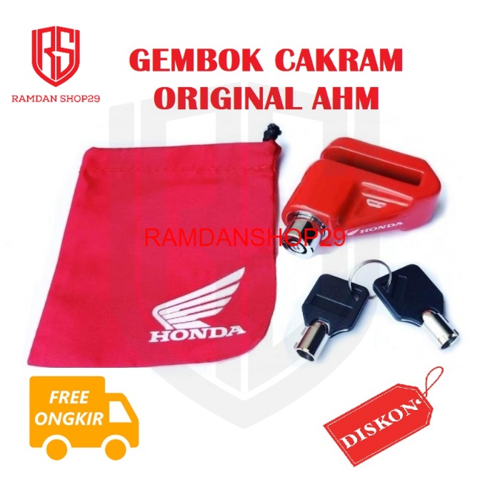 Kunci Gembok Cakram Motor Honda Original AHM Disk Brake Lock Safety Pengaman Cakram Ori AHM