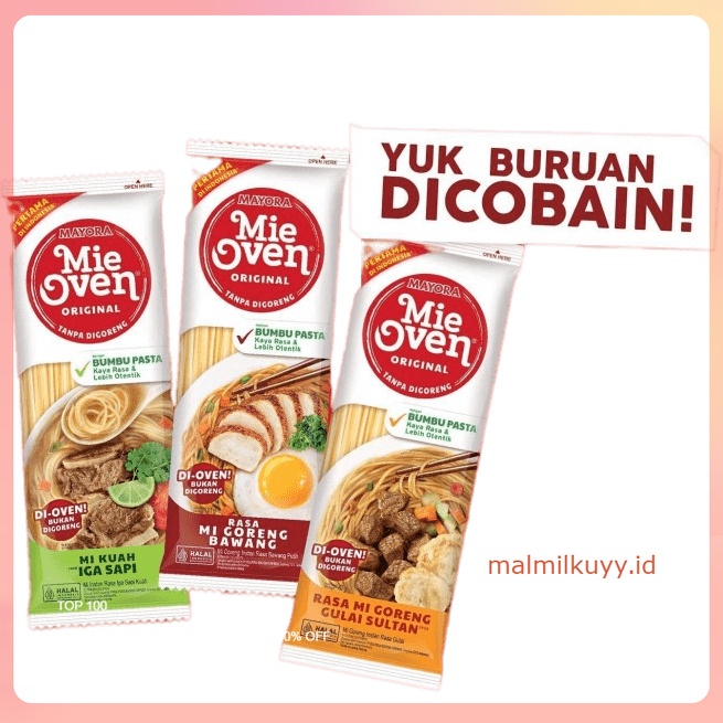 

MIE OVEN 78gr MI KUAH IGA SAPI GORENG BAWANG GULAI SULTAN MAYORA BUMBU PASTA DIOVEN TANPA GORENG MIE INSTAN CEMILAN ANAK MAKANAN INSTANT GROSIR MURAH