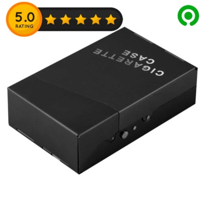 Kotak Rokok Alumunium - 1 - Hitam