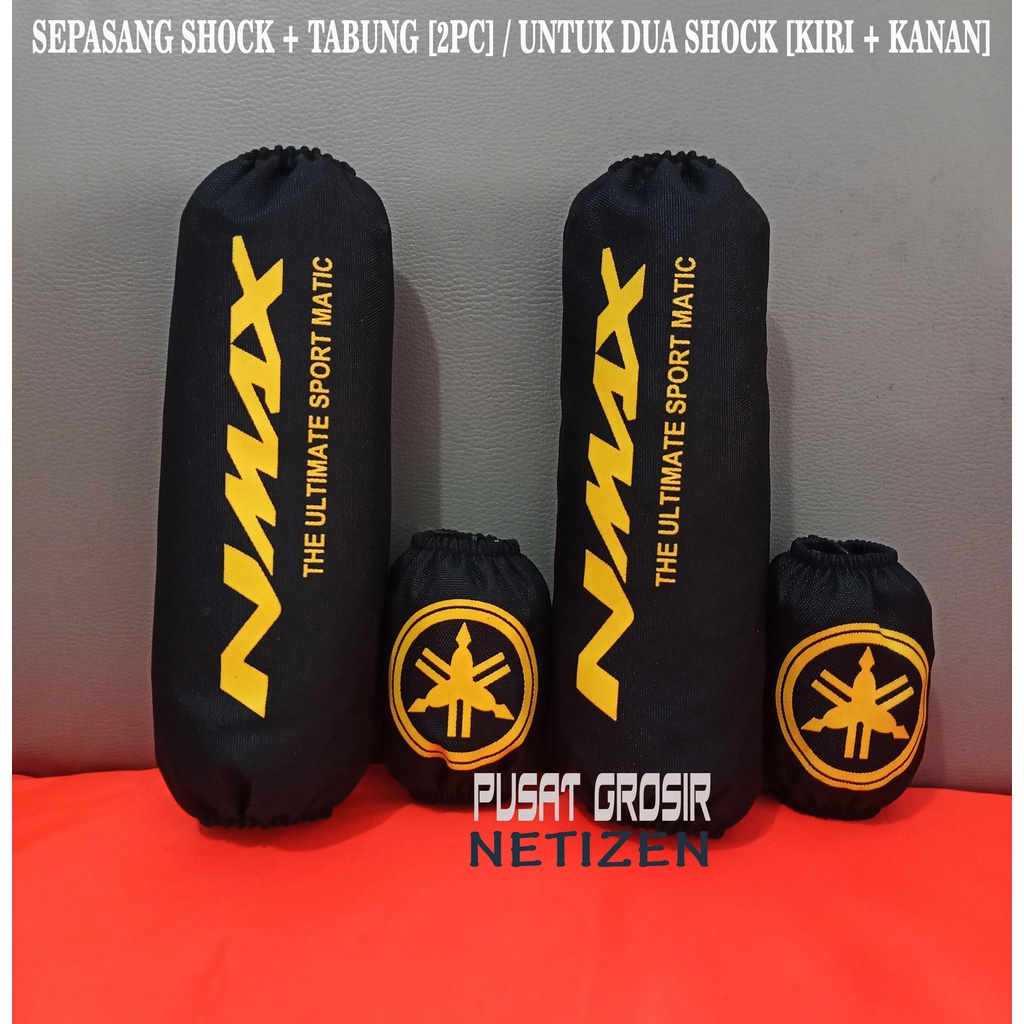 [2 set] [sepasang sarung shock plus tabung] sarung shock belakang cover shock belakang Ohlins NMax A