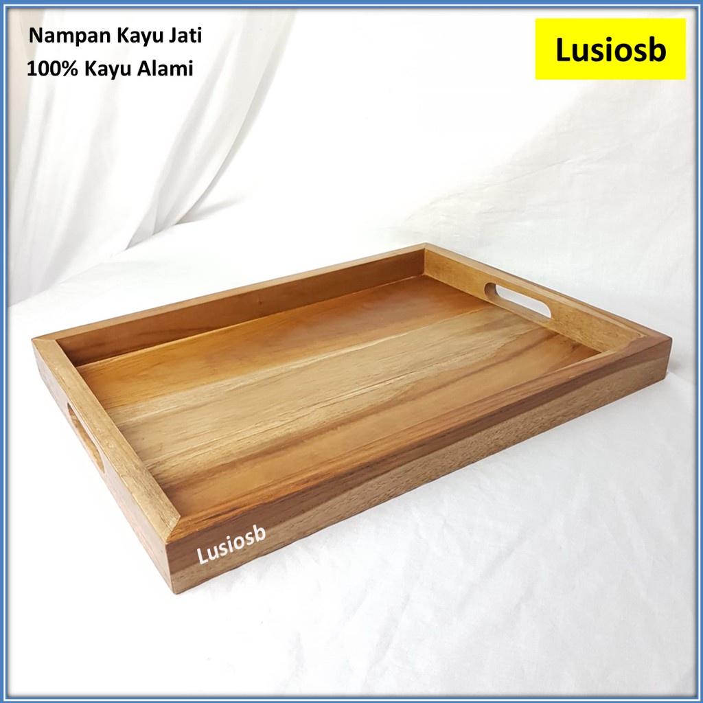 Nampan Kayu Jati / Nampan Saji / Tray Besar Kayu Jati / Wooden Tray / Teak Wood Tray