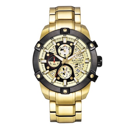 Original 100% BALMER 8162 B.B.8162 - Jam Tangan Pria Analog  - Gold Garansi Resmi 2 Tahun