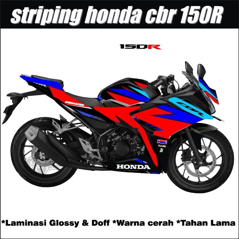 Striping Honda Cbr 150R Facelift K45N K45G Custom / Decal Stiker Motor Cbr150R Facelift Grafis Tri C