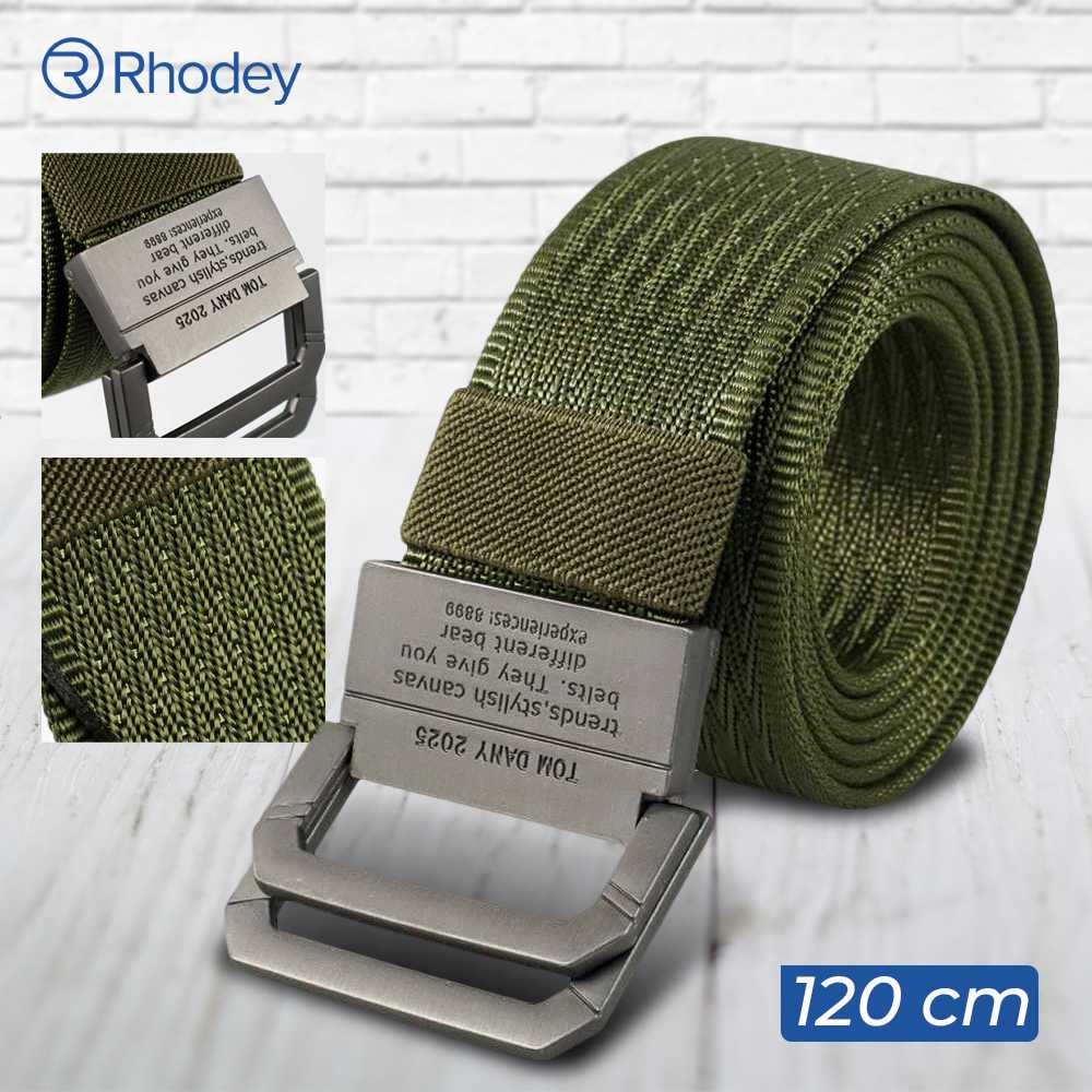Rhodey Craftman Tali Ikat Pinggang Pria Canvas Buckle Belt - B1030 | Murah | 100% Ori