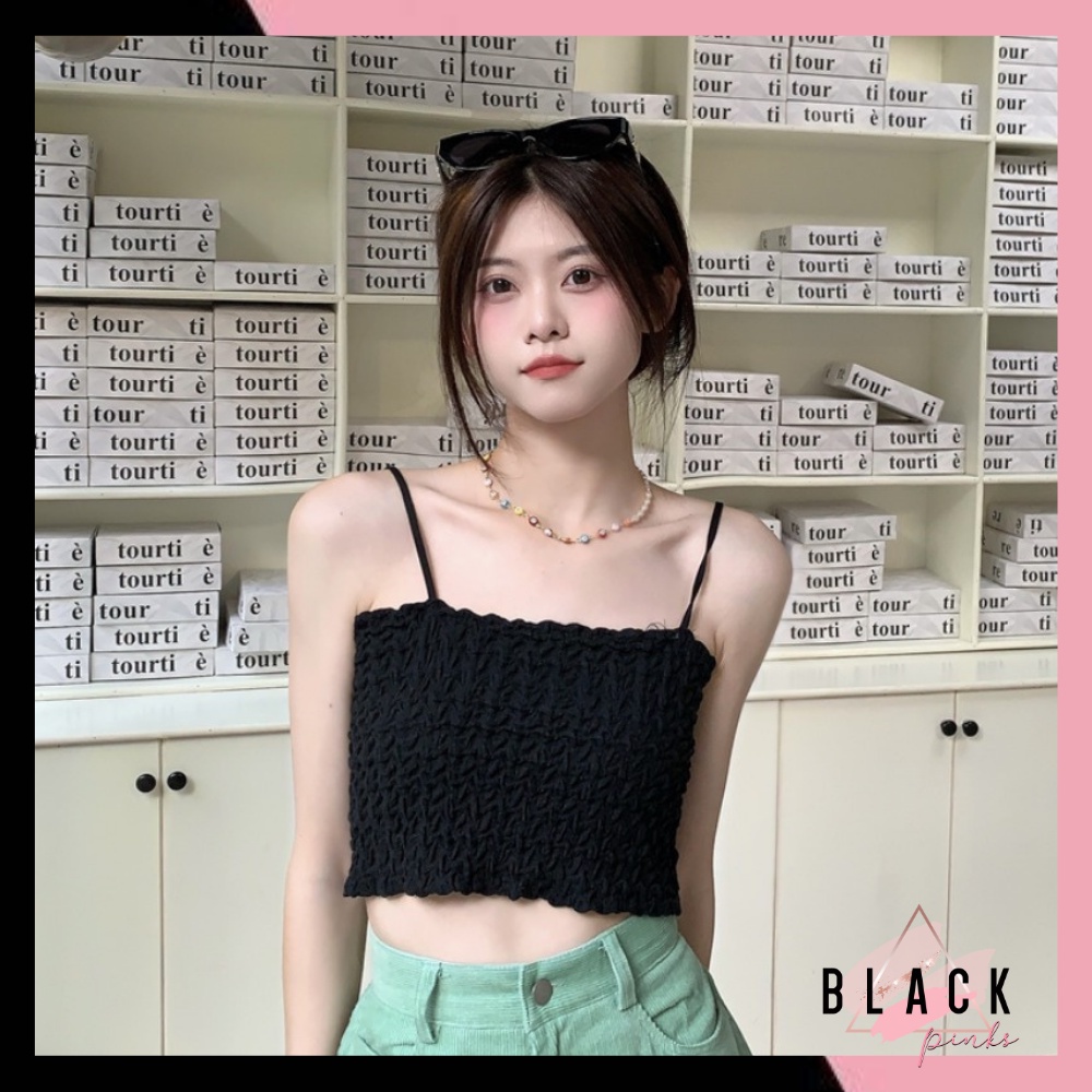 Blackpink Tanktop Crop Top Bra Korean Style Import 1113