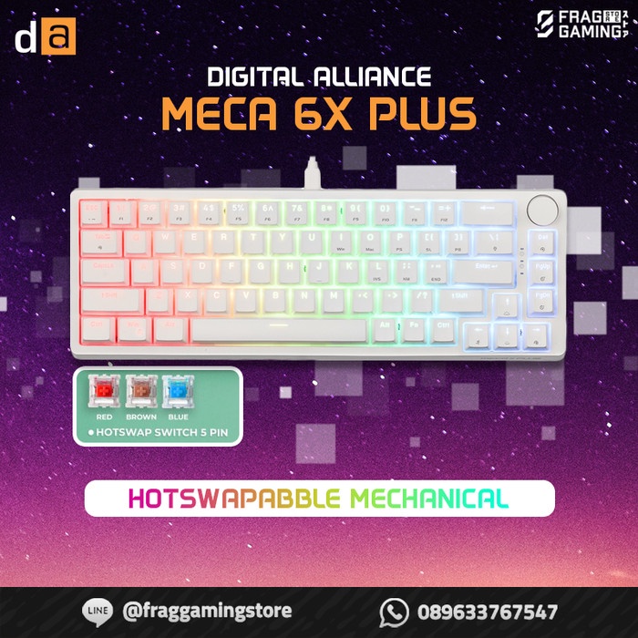 Digital Alliance / DA Meca 6X Plus RGB Hotswap Mechanical Keyboard - BLUE SWITCH