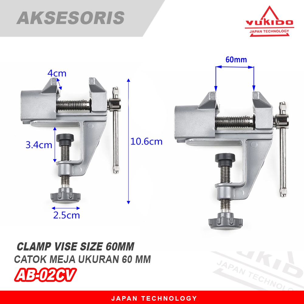 Kokoh Catok Vise Table Alumunium Penjepit Benda Catok Meja best YUKIDO TECHNOLOGY - Mini Vise Clamp Meja Klem