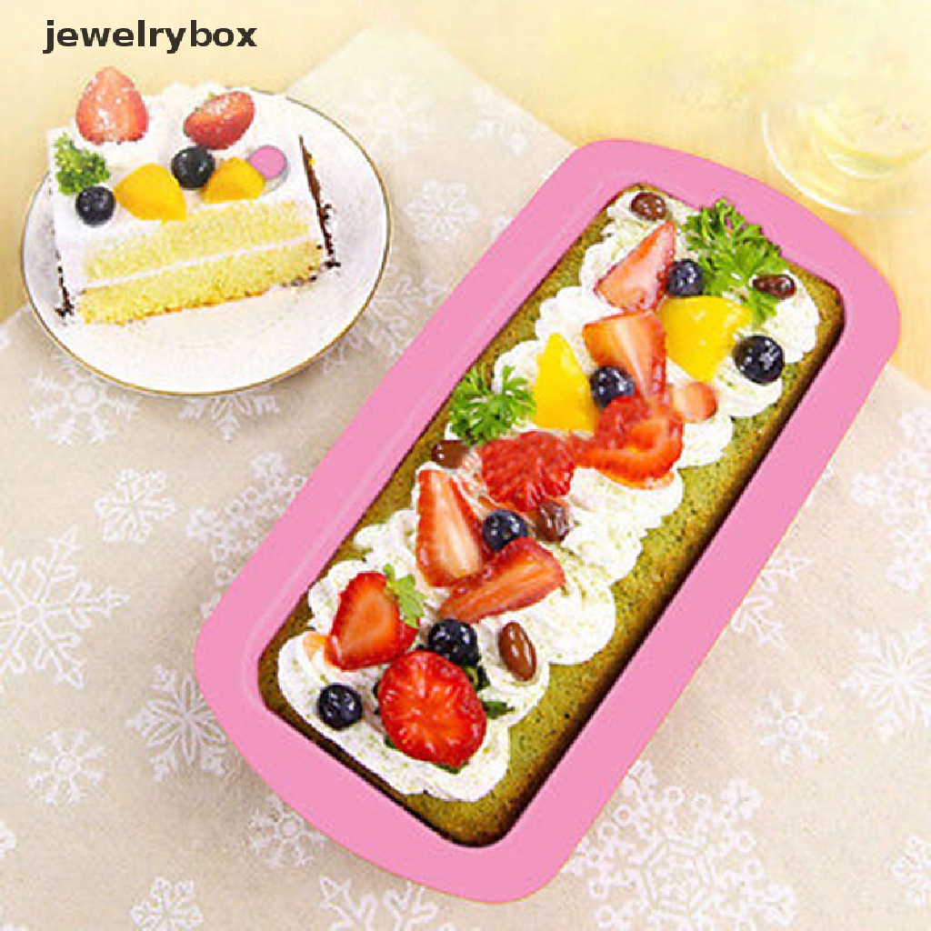 [jewelrybox] Persegi Panjang Silikon Non Stick Bread Loaf Cetakan Kue Bakeware Baking Pan Cetakan Oven  Butik