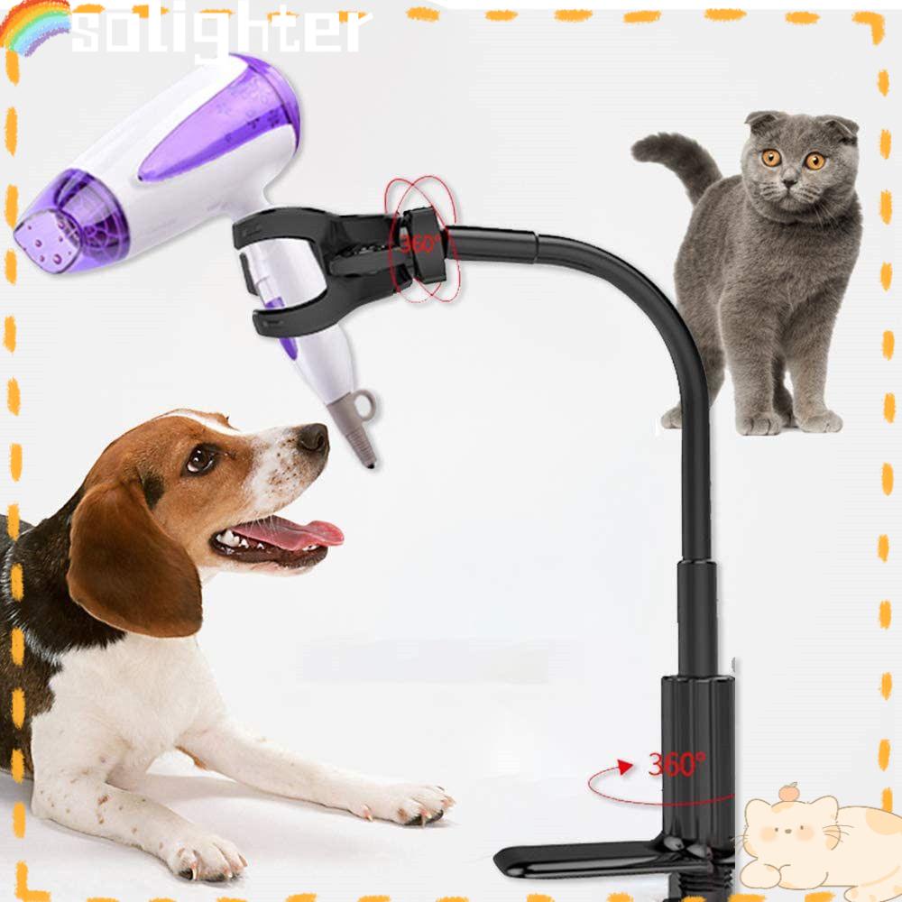 Solighter Braket Pengering Rambut Perlengkapan Anjing Dog Grooming 360derajat Adjustable Clamp Rotatable