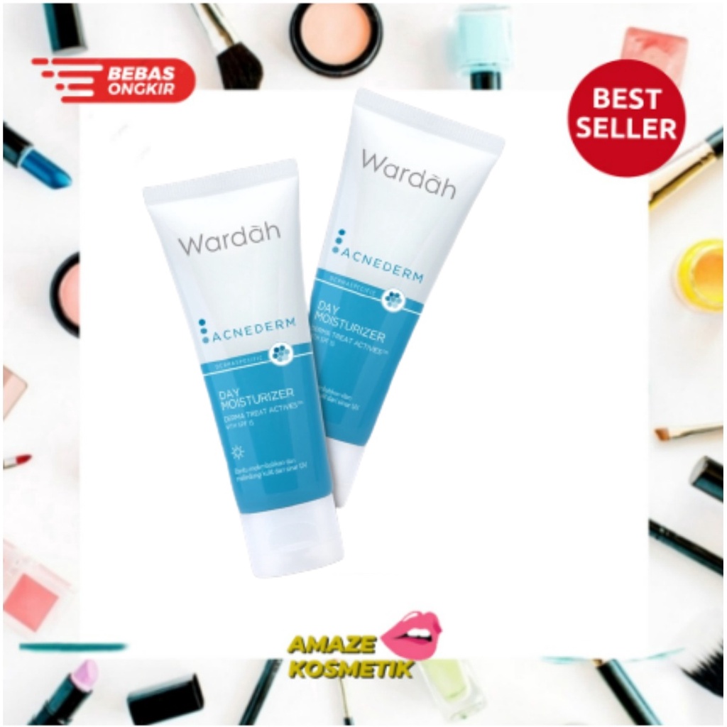 WARDAH Acnederm Day &amp; Night Treatment Moisturizer 40ml [ Amaze_Kosmetik ]