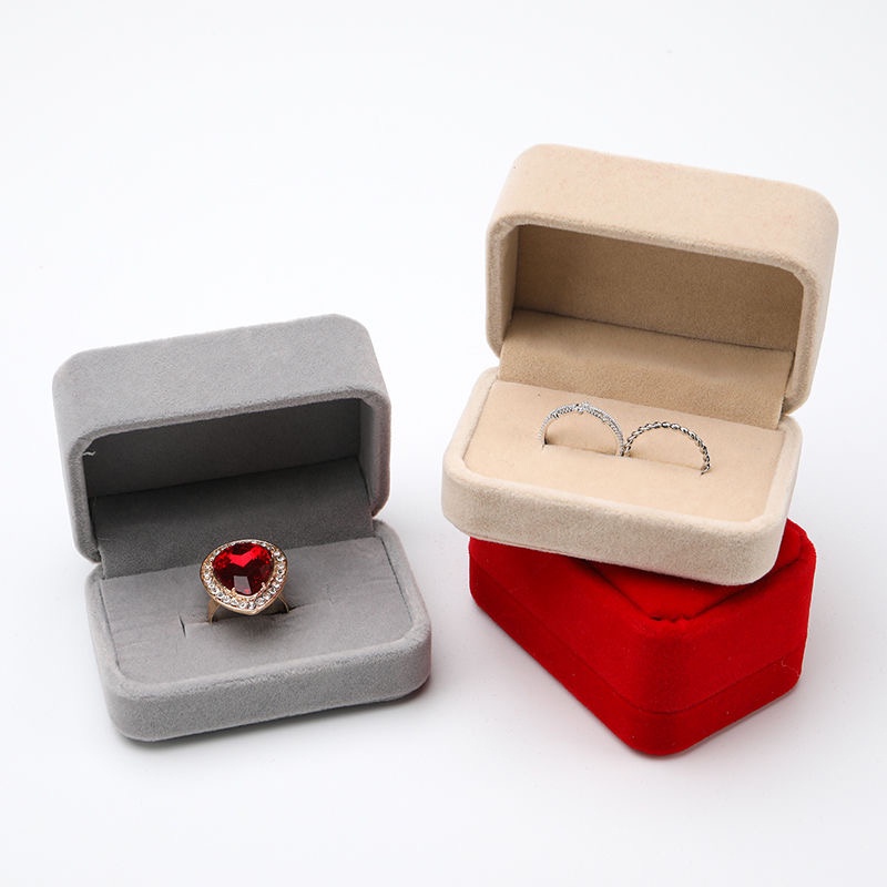 MAdley - Kotak Cincin Kotak Perhiasan Kalung Beludru Velvet Ring Box Lamaran Seserahan Wedding TK07