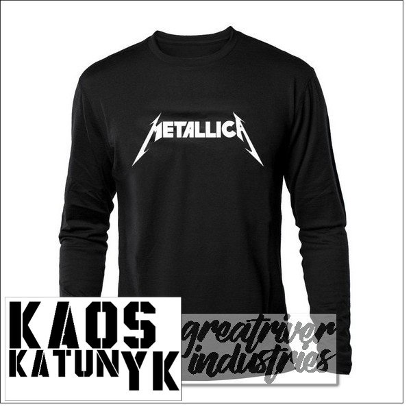 kaos distro band metallica lengan panjang cotton distro