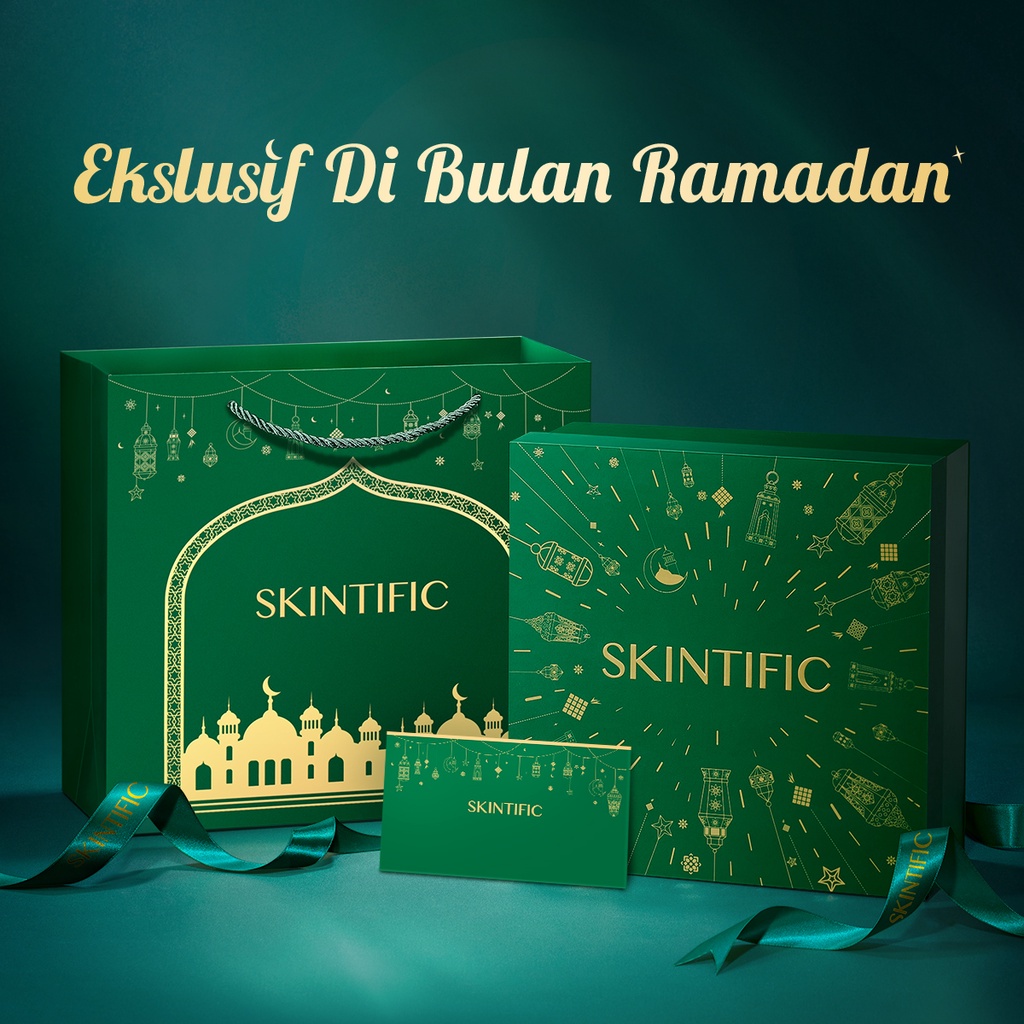 【Ramadan Gift】SKINTIFIC 6pcs Special Ramadan Box Skincare Brightening / Acne Set with  paperbag &amp; kartu ucapan (EKSLUSIF di BULAN RAMADAN) Skintific Gift Set Gift Box Skintific Moisturizer Toner Serum Cleanser Masker Sunscreen Spray