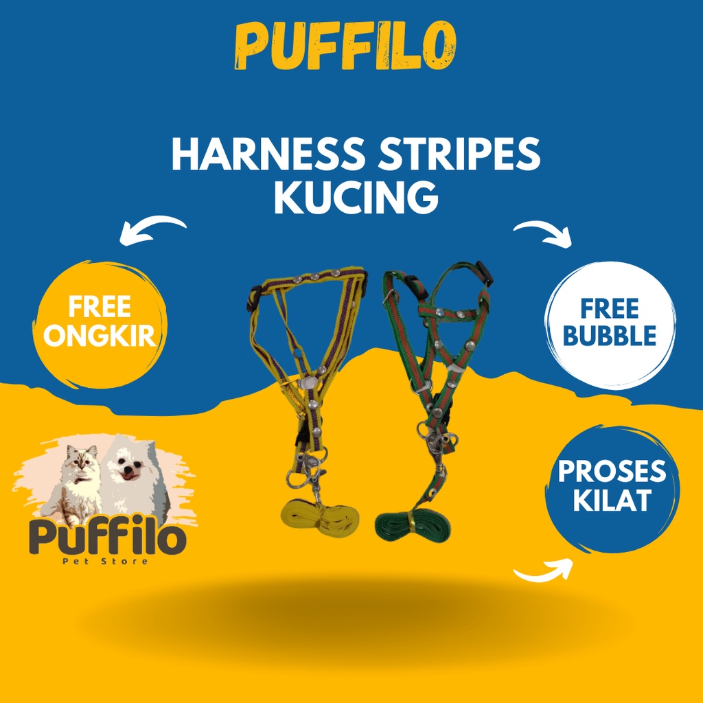 Aksesoris Kucing Harnes Strips