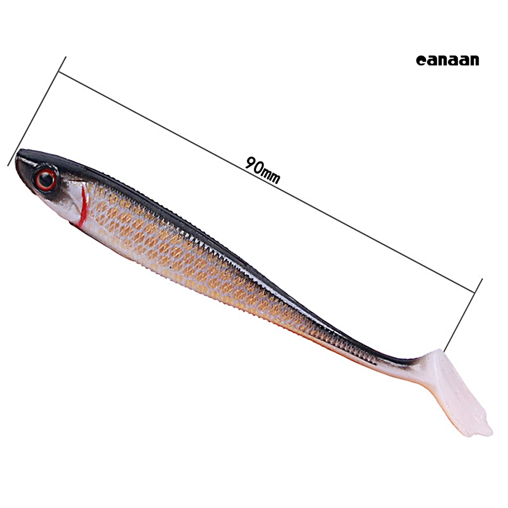 Cnn-7pcs 9cm/5.6g Umpan Buatan 3D Simulasi Fisheye Emulasi Bebek Palm Angling T Tail Umpan Ikan Lembut Untuk Memancing Di Luar Ruangan