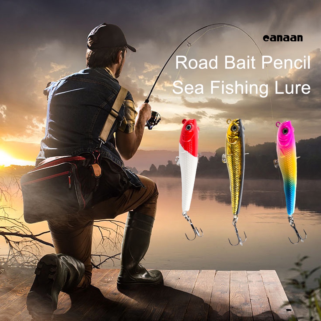 Cnn-7cm/7g Lure Umpan Simulasi Treble Hook 3D Lukisan Angling Logam Jalan Umpan Pensil Laut Memancing Umpan Perlengkapan Memancing