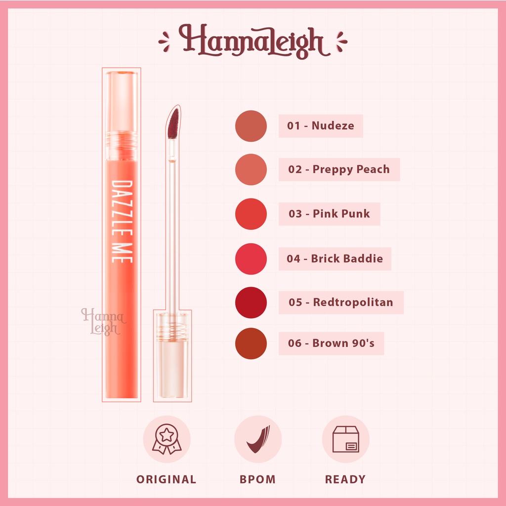 (READY &amp; ORI) DAZZLE ME GLOSSIP GIRL HIGH PIGMENTED LIP CREAM BPOM