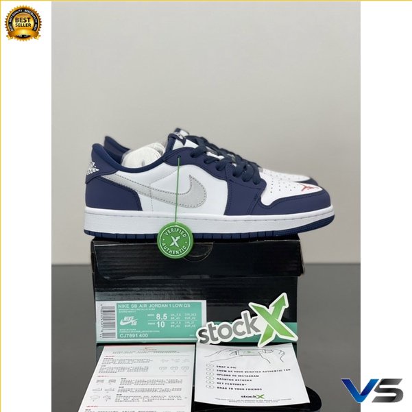 Sneakers Sepatu Nike Air Jordan 1 Low SB Eric Konson X Midnight Navy V2