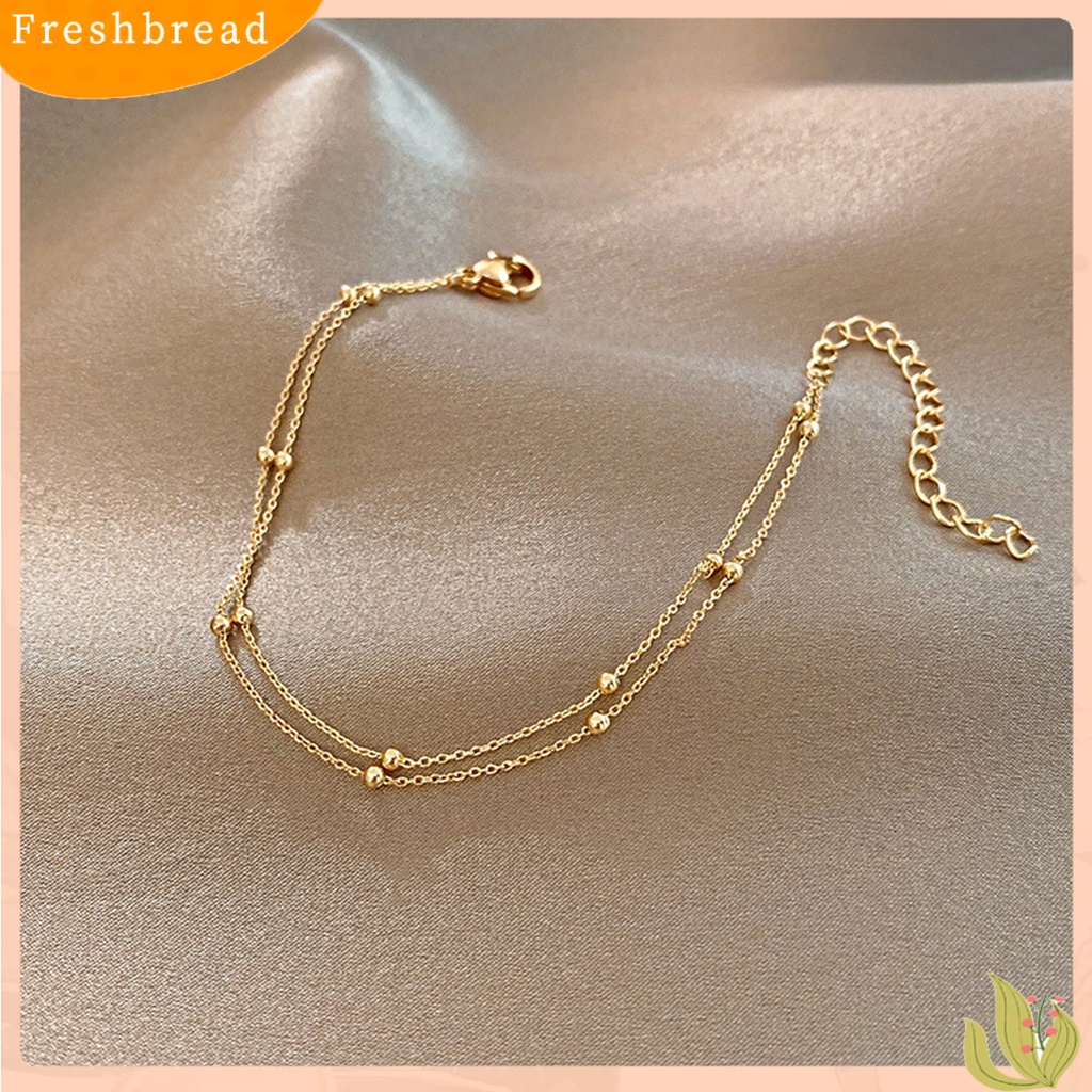 &lt; Freshbread &gt; Gelang Wanita Warna Solid Sederhana Bland Doubel-layer Dipanjangkan Panjang Wanita Bangle Perhiasan Perempuan