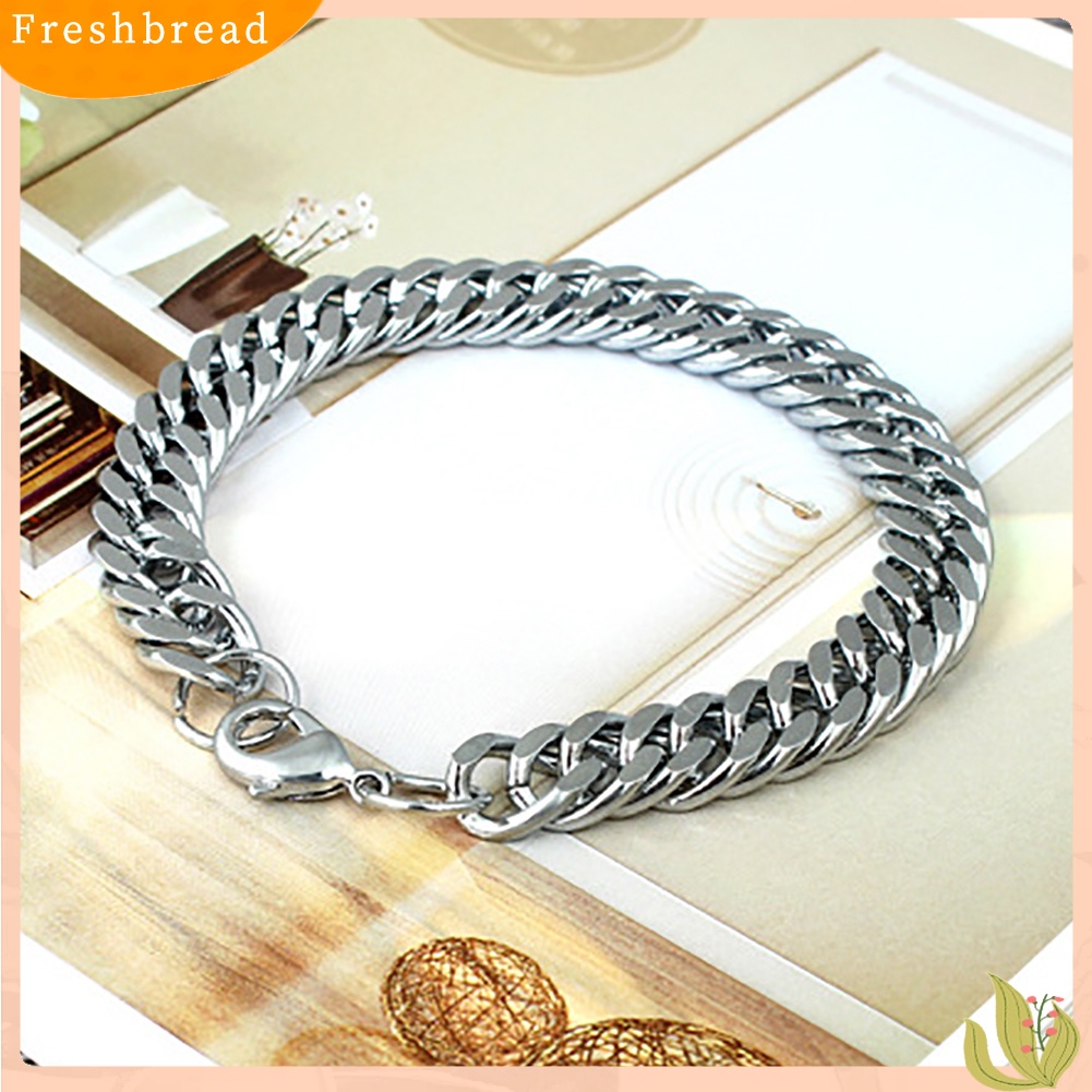 &lt; Freshbread &gt; Heavy Punk Rock Titanium Anti Karat Pria Fashion Gelang Perhiasan Bangle