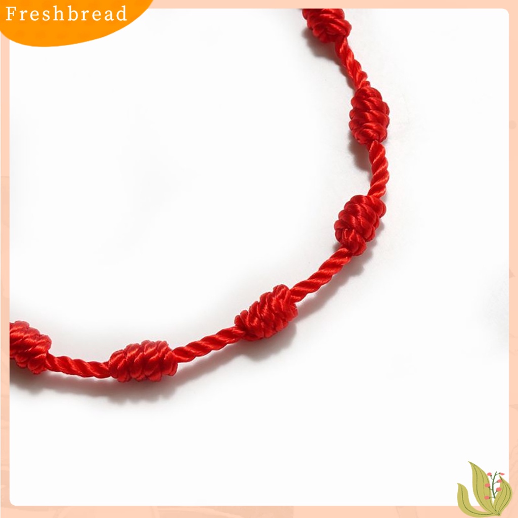 &lt; Freshbread &gt; 2Pcs Gelang Tali Merah Keberuntungan 7simpul Perlindungan Tali Jimat Hadiah Tahun Baru