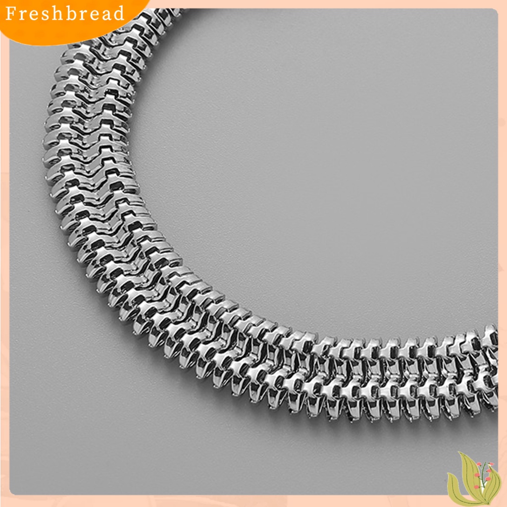 &lt; Freshbread &gt; Gelang Rantai Pria Double Layer Flat Snake Chain Jewelry Hip Hop Geometris Bangle Fashion Jewelry