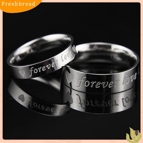 &lt; Freshbread &gt; Perhiasan Fashion Unisex Selamanya Cinta Cetak Buku Jari Pasangan Cincin Pecinta Hadiah