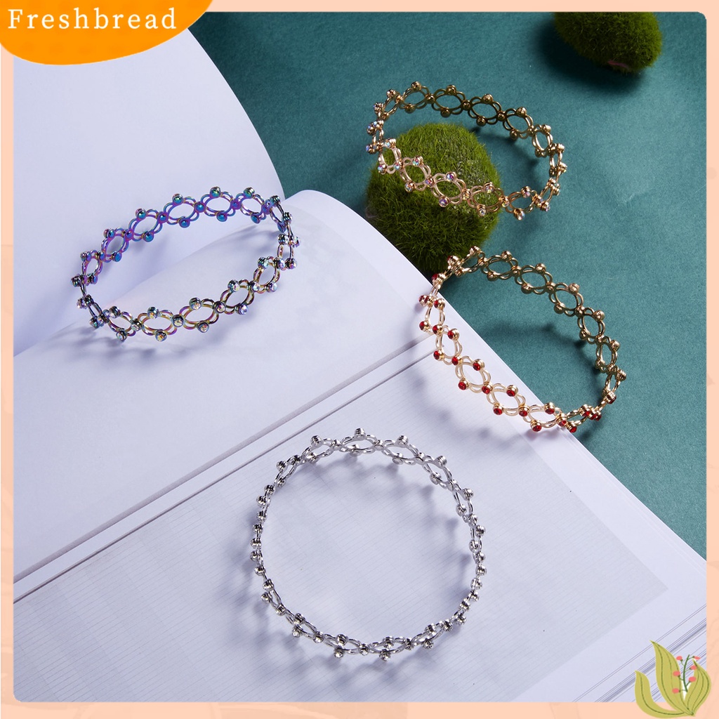 &lt; Freshbread &gt; Gelang Cincin Bebas Alergi Warna Hidup Permukaan Mengkilap Berkilau Mudah Dipakai Tahan Luntur Tembaga 2in1 Ditarik Gelang Cincin Wanita Perhiasan Hadiah Ulang Tahun