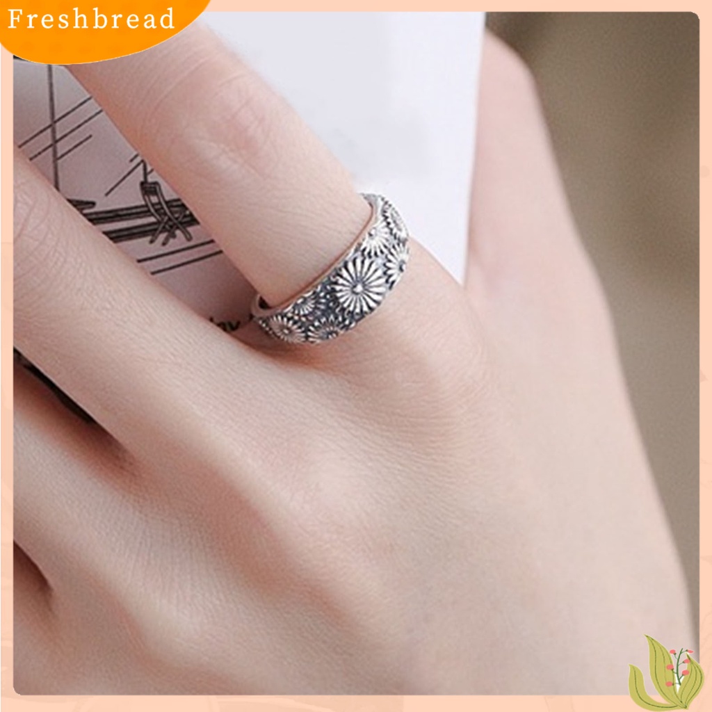 &lt; Freshbread &gt; Cincin Jari Krisan Perhiasan Dapat Disesuaikan Vintage Cincin Indah Untuk Pernikahan