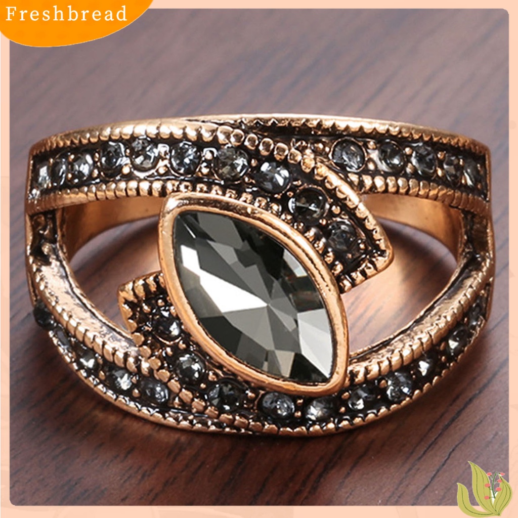 &lt; Freshbread &gt; Wanita Cincin Vintage Hollow Out Shiny Cubic Zirconia Knuckle Ring Untuk Pernikahan