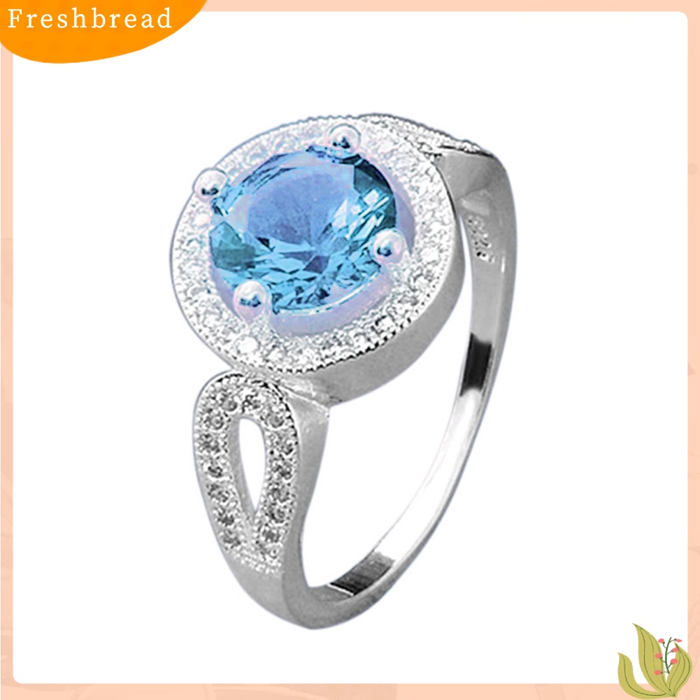 &lt; Freshbread &gt; Wanita Fashion Cubic Zirconia Tergabung Pertunangan Pernikahan Jari Cincin Perhiasan Hadiah