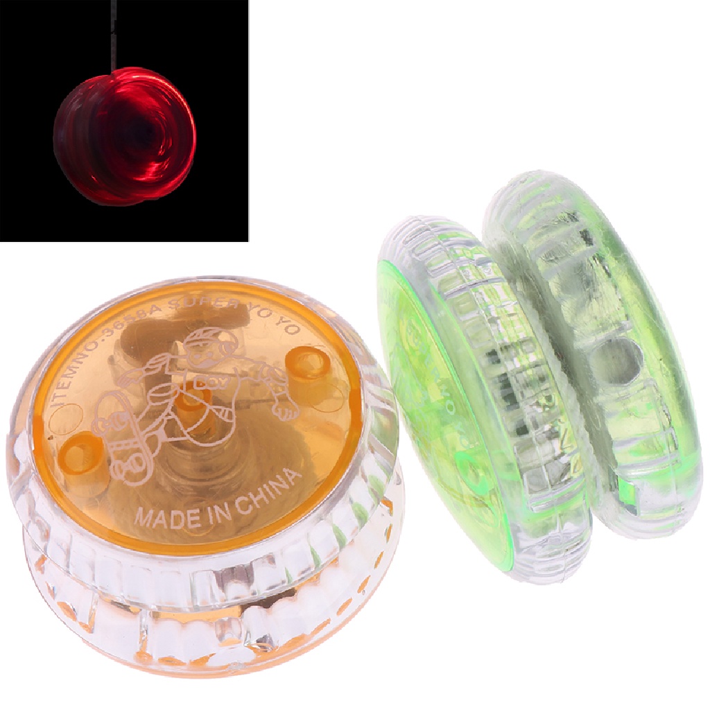 Prt 1Pc Anak Plastik LED Bercahaya high speed Yoyo Bola Warna-Warni flash Mainan Anak PRT