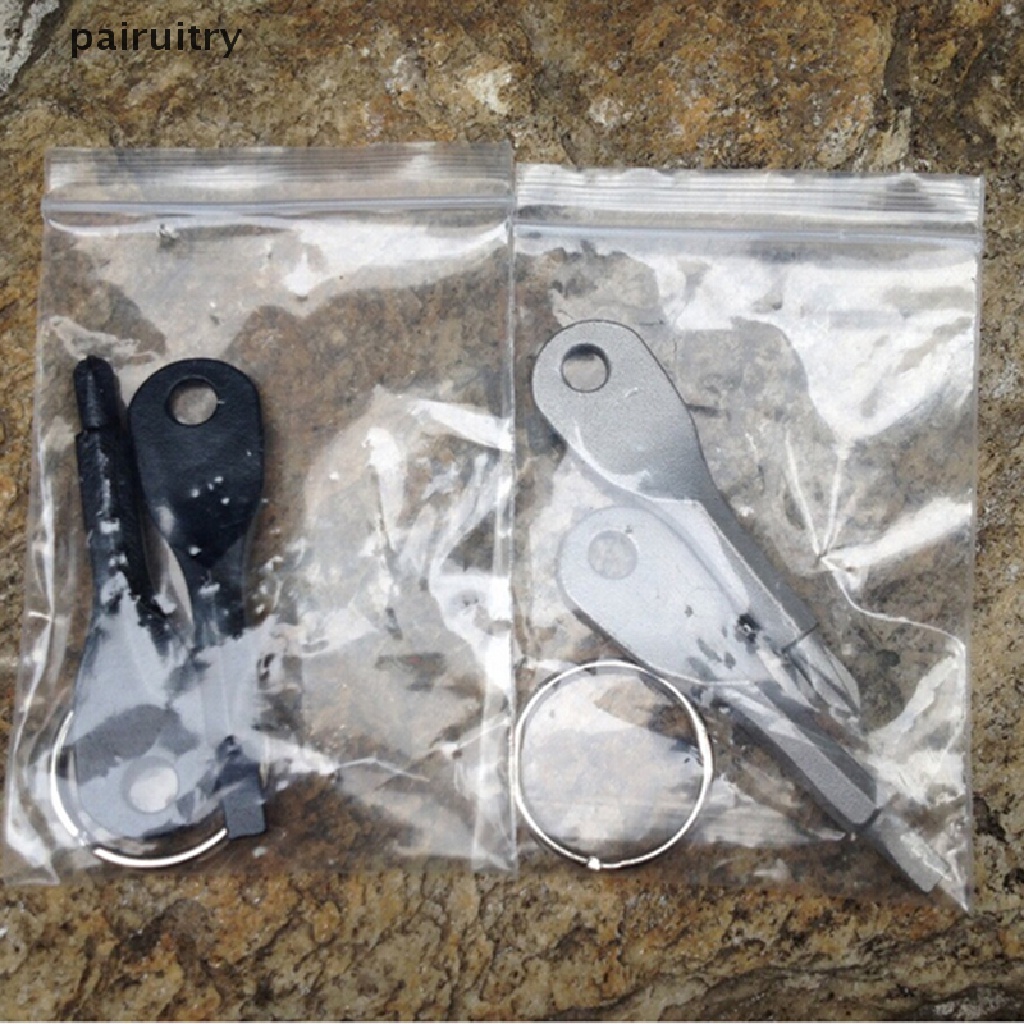 Prt 2kunci Stainless Gantungan Kunci Pocket Tool Obeng Set Outdoor PRT