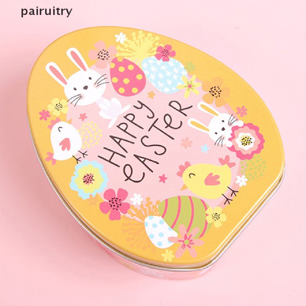 Prt Easter Box Candy Tin Tins Boxes Gift Cookie Storage Tinplatelids Telur Bunny Jar PRT