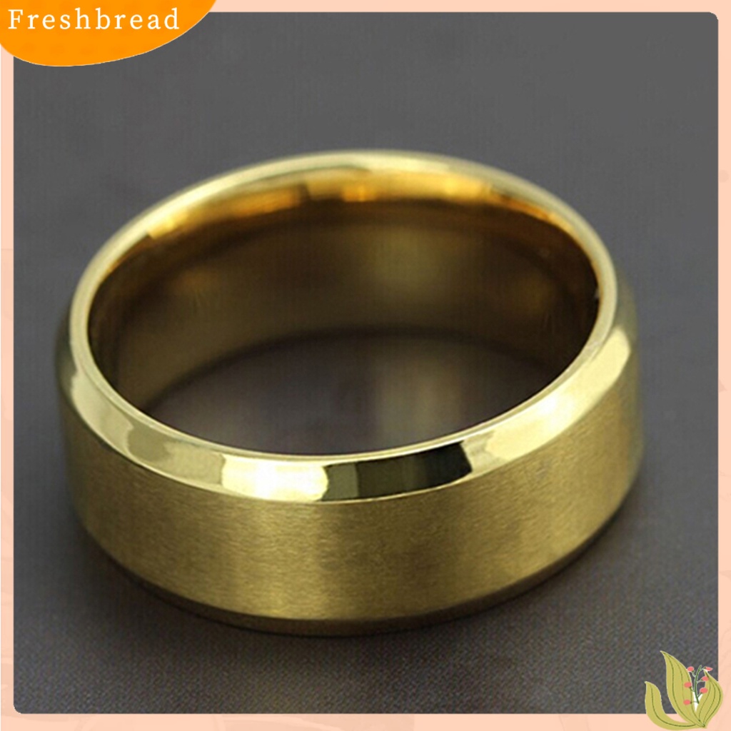 &lt; Freshbread &gt; Cincin Punk Keren Nyaman Dipakai Cincin Pita Lebar Baja Titanium Kreatif Sederhana Untuk Cocktail Bar Club