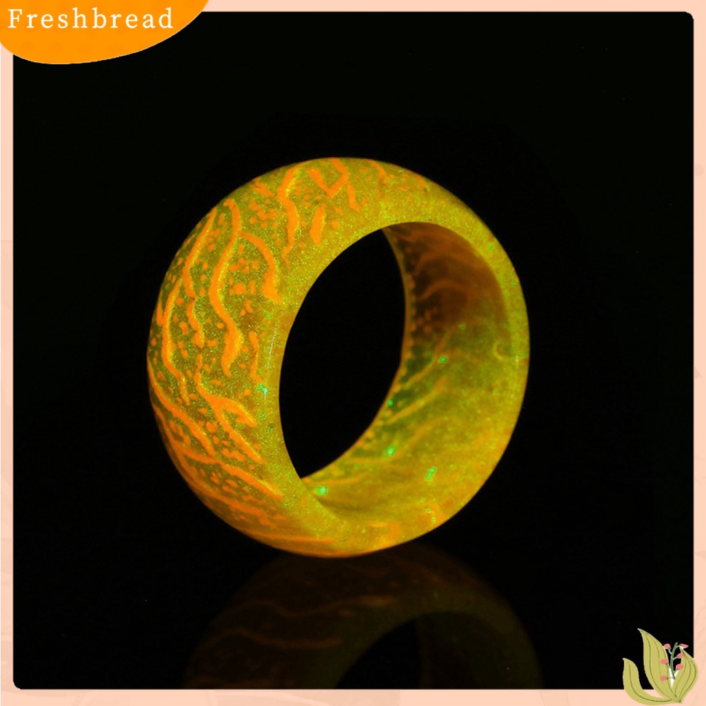 &lt; Freshbread &gt; Kreatif Unisex Pola Retak Bercahaya Glow Cincin Fashion Perhiasan Aksesori