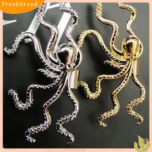 &lt; Freshbread &gt; Fashion Wanita Punk Rock Gurita Bentuk Telinga Stud Manset Klip Gesper Anting Hadiah