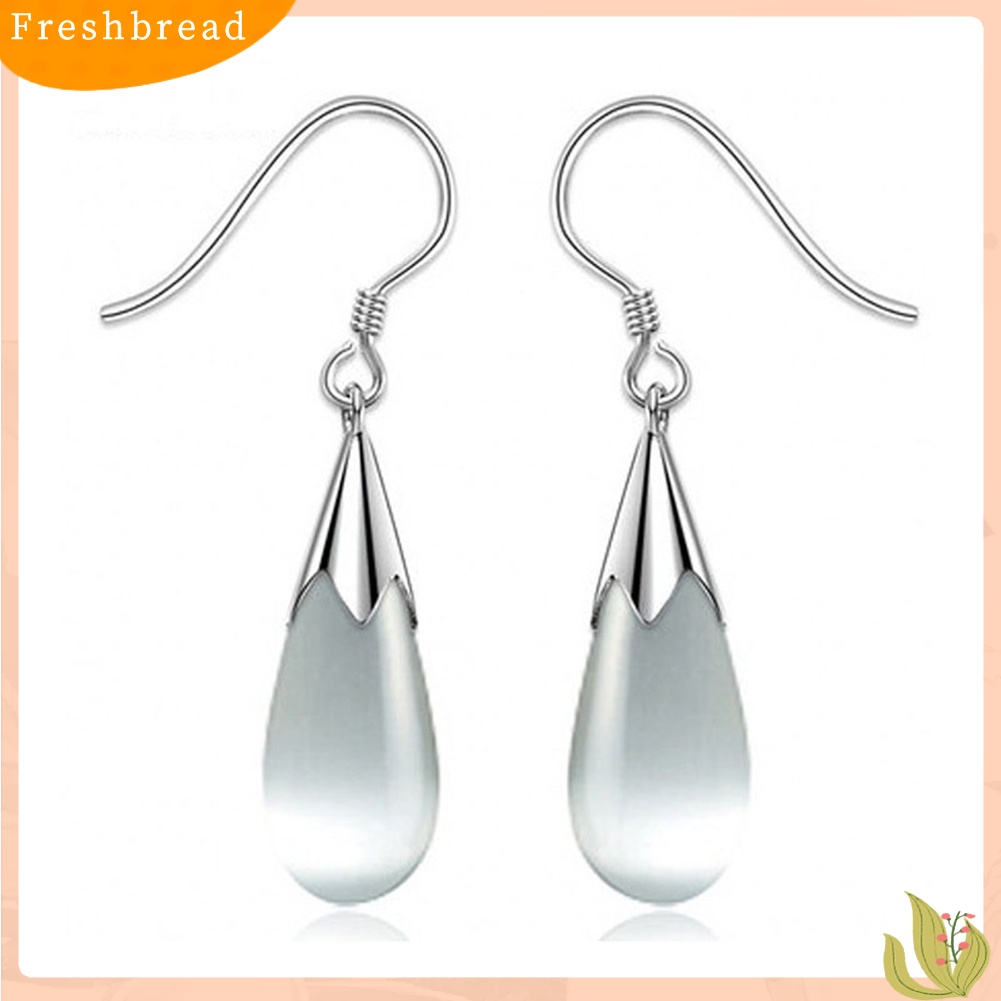 &lt; Freshbread &gt; Fashion Opal Tetesan Air Anting Kait Bunga Daun Anting Perhiasan Untuk Wanita Hadiah