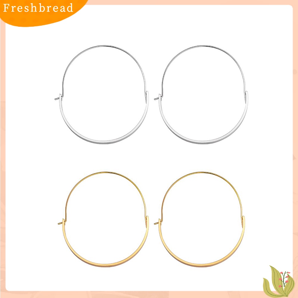 &lt; Freshbread &gt; Fashion Paduan Tidak Teratur Anting Hoop Wanita Pesona Pesta Perjamuan Perhiasan Dekorasi